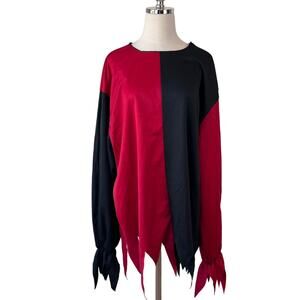 California Costume Collection Evil Jester Clown Costume size Large Black Red